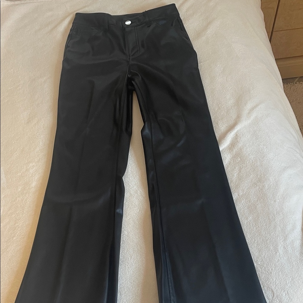 INC International Concepts Black Faux Leather Pants